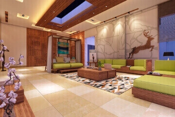 Stylish residential home office interior design project